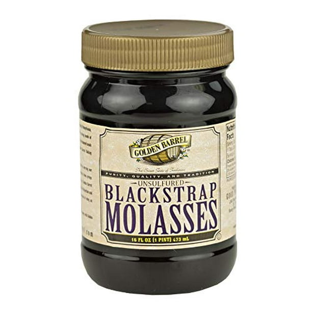 Golden Barrel Molasses Unsulfured Blackstrap Molasses, 2Pack 16 oz