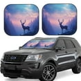 thumbnail image 6 of Kdxio Night Sky Elk Print 2-Piece Sun Shade Front Windshield - Foldable Car Front Window Sunshades for Most Sedans SUV Truck, 6 of 6
