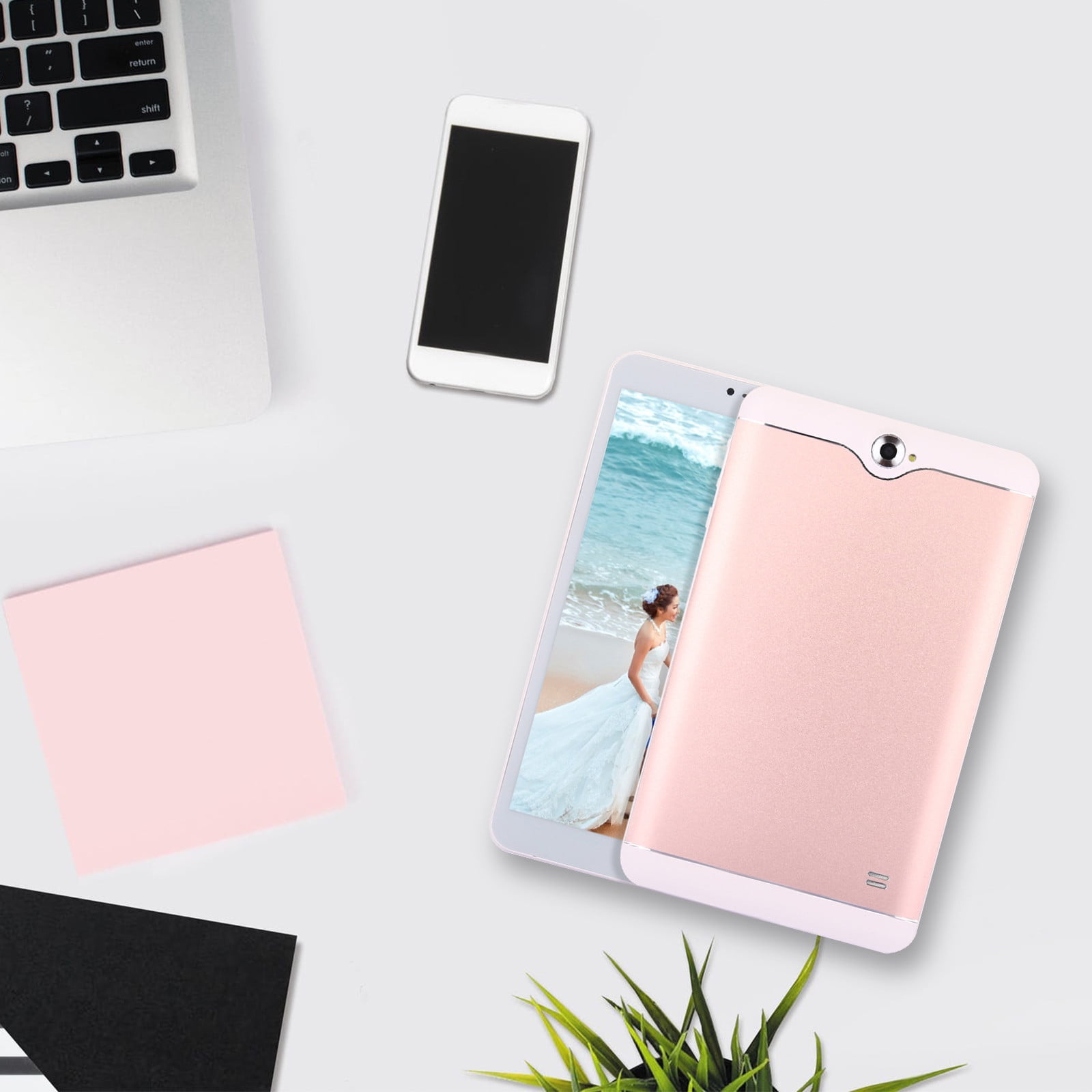 Android Tablets on Sale, Hwkond HD 7 Inch Android Tablet IPS High Definition Screen WiFi Bluetooth Voice Call Game Video Learning Tablet SIM Card Communication Function,Pink