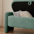 thumbnail image 6 of Triple Tree Oval Polyester Ottoman Indoor Bench with Spacious Storage, Green, 6 of 7