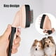 thumbnail image 5 of Peine para mascotas, muda automática, peine de agujas auto-limpiante, adecuado para perros y gatos, rosa, 5 of 6