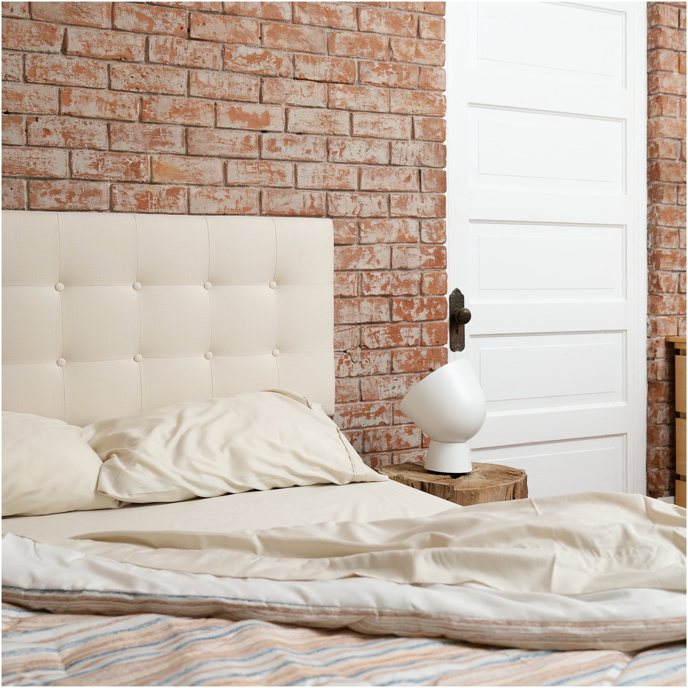 JERFIT Cream Bamboo Twin XL Sheets 4PC Set, Hypoallergenic Thermoregulating Cooling Bed Sheets, Deep Pocket 6-18 Inch, Soft Breathable Wrinkle Resistant