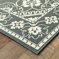 thumbnail image 4 of Style Haven  Marianna Bordered Medallion Loop Pile Indoor Outdoor Area Rug Grey/Off-White 7' Round 8' Round Indoor,Outdoor Patio,Dining Room Round, 4 of 5