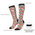 thumbnail image 3 of Daiia Sports Socks Hawaiian Style Printed Novelty Crew Socks for Men Women Knee High Socks Cotton Socks Soft & Breathable Support Unisex Socks, 3 of 9