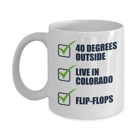 Live In Colorado State With Flip Flops Check List Coffee & Tea Gift Mug Cup For A Mom & Dad From