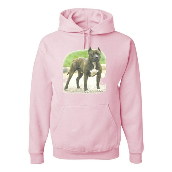 Wild Bobby, Pitbull Dog Animal Pet Lover, Dog Lover, Unisex Graphic Hoodie Sweatshirt, Light Pink, 2XL