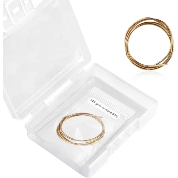 14K Gold Solder Wire for Jewelry Making, 6.3 Inch Long Easy Solder Gold Welding