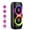 Black, variant on Portable PA Speaker System 2500W Dual 4'' Subwoofer, Rechargeable Battery, Colorful LED Lights, USB/AUX/FM for Outdoor Party, DJ, Karaoke, Travel