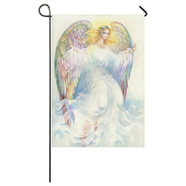 MYPOP Beautiful Angel with Wings Garden Flag Outdoor Banner 28 x 40 inch