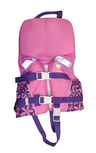 Swim Central USCG Approved Pink Infant Life Vest with Handle for Girls ...