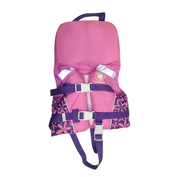 Swim Central USCG Approved Pink Infant Life Vest with Handle for Girls ...
