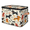 Multicolor 1, variant on ADECORIVY Paw Print Dog Storage Bin with Zipper Lid, Fabric Storage Baskets Boxes with Handles, Decorative Clothes Organizer Containers for Shelves, Wardrobe, Closet