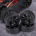 thumbnail image 2 of Peahefy 4pcs/set Tires Rubber Tyre Racing Off-Road Vehicle Wheel Rim for RC 1:10 Car Part, 1/10 Off-road Tires, RC Accessory, 2 of 8