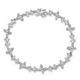 thumbnail image 4 of Auriga 925 Sterling Silver Diamond Butterfly and Bows Bracelet 7 inch for Women, 4 of 6