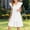 White, variant on Fesfesfes Girls Summer Dress Cute Double Layer Ruffle Sleeve Smocked Flowy Dress V Neck Petal Sleeve Solid Color Casual Daily Wear Photoshoot Outfit Soft Breathable Fabric(Black,6-7 Years)