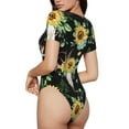 thumbnail image 3 of Naloa Women's Short-Sleeved Onesie, One-Piece Swimsuit for Parties, dates, clubs - Large, 3 of 9