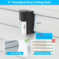 thumbnail image 3 of Ring Doorbell Soporte de Revestimiento de Vinilo, Soporte de Timbre de Ángulo Ajustable de 30 a 55 Compatible con Timbre de Video Inalámbrico Ring, Soporte de Cámara para Timbre Cuña para Apartamento,, 3 of 5