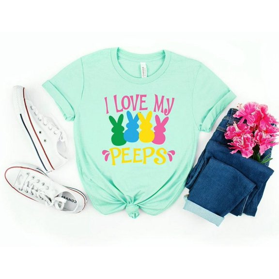 I Love My Peeps T-Shirt, Easter Bunny Shirt, Easter Family Matching Tee, Teacher Easter Day Shirt
