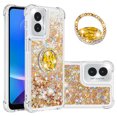 thumbnail image 1 of Funda para Motorola Moto G Play 4G 2024 con Brillo Líquido Flotante, Purpurina, Parachoques y Anillo Giratorio Soporte, 1 of 5