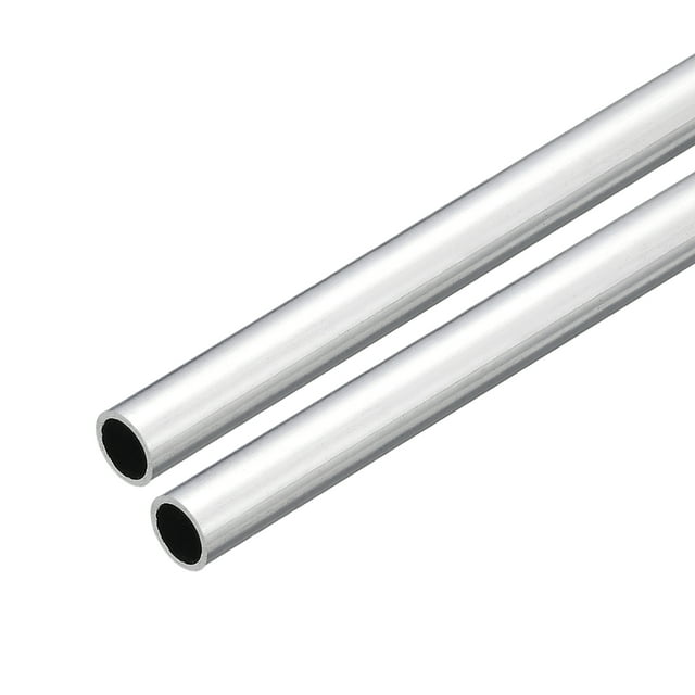 6063 Aluminio Redondo Tubo, 10mm OD 8mm Interior Diámetro 200mm Longitud Tubería Tubo para Industria Bricolaje Proyectos, 2uds