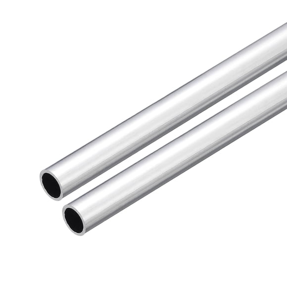 6063 Aluminio Redondo Tubo, 10mm OD 8mm Interior Diámetro 200mm Longitud Tubería Tubo para Industria Bricolaje Proyectos, 2uds