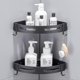 thumbnail image 4 of 26-27 Shower Shelf Corner Shelf Shower Basket Drilling-free Shower Shelves For Bathroom, Space Aluminum, Matte Finish, Bathroom Shelf, 2-piece Black, 4 of 5