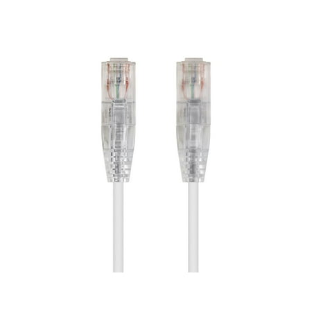 Monoprice Cat6 Ethernet Patch Cable - 10 feet - White | Snagless RJ45 Stranded 550MHz UTP CMR Riser Rated Pure Bare Copper Wire 28AWG - SlimRun Series price history on PriceWatchPro