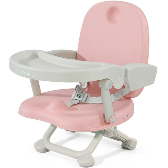 Silla alta elevadora para bebé YOLEO con altura ajustable Rosa