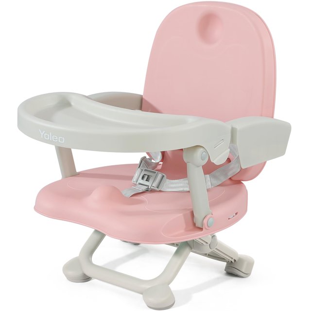 Silla alta elevadora para bebé YOLEO con altura ajustable Rosa