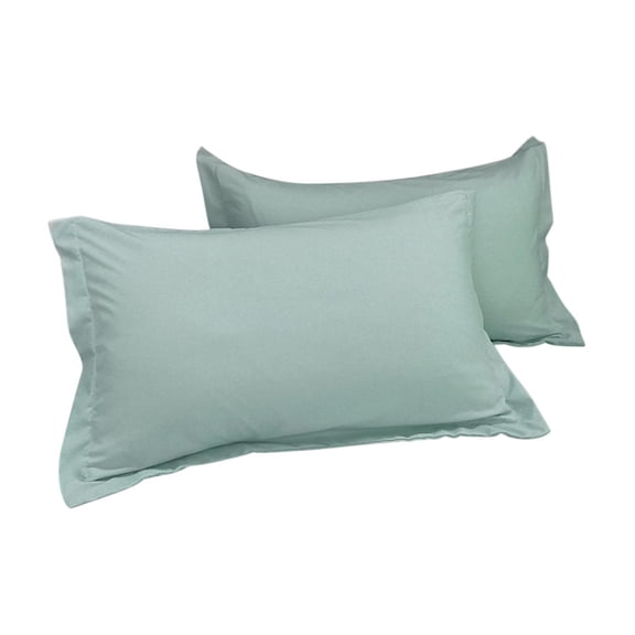 Byujiro Solid Washed Cotton Pillowcases 19x29in 2 Pack Soft Breathable Pillow Covers for Bedroom, Guest Room