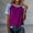 Purple, variant on Endives Womens Short Sleeve Tshirt Crew Neck Splicing Color T Shirts Casual Summer Tops for Women Graphic Tee Going Out Top Basic Tee S-5XL Grey M