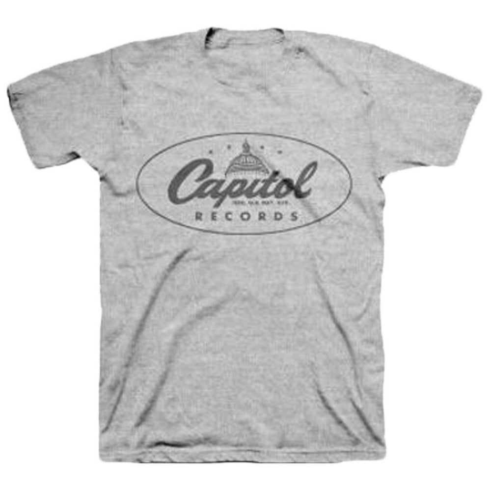 Capitol Records - Capitol Records Classic Oval Logo Adult T-Shirt ...