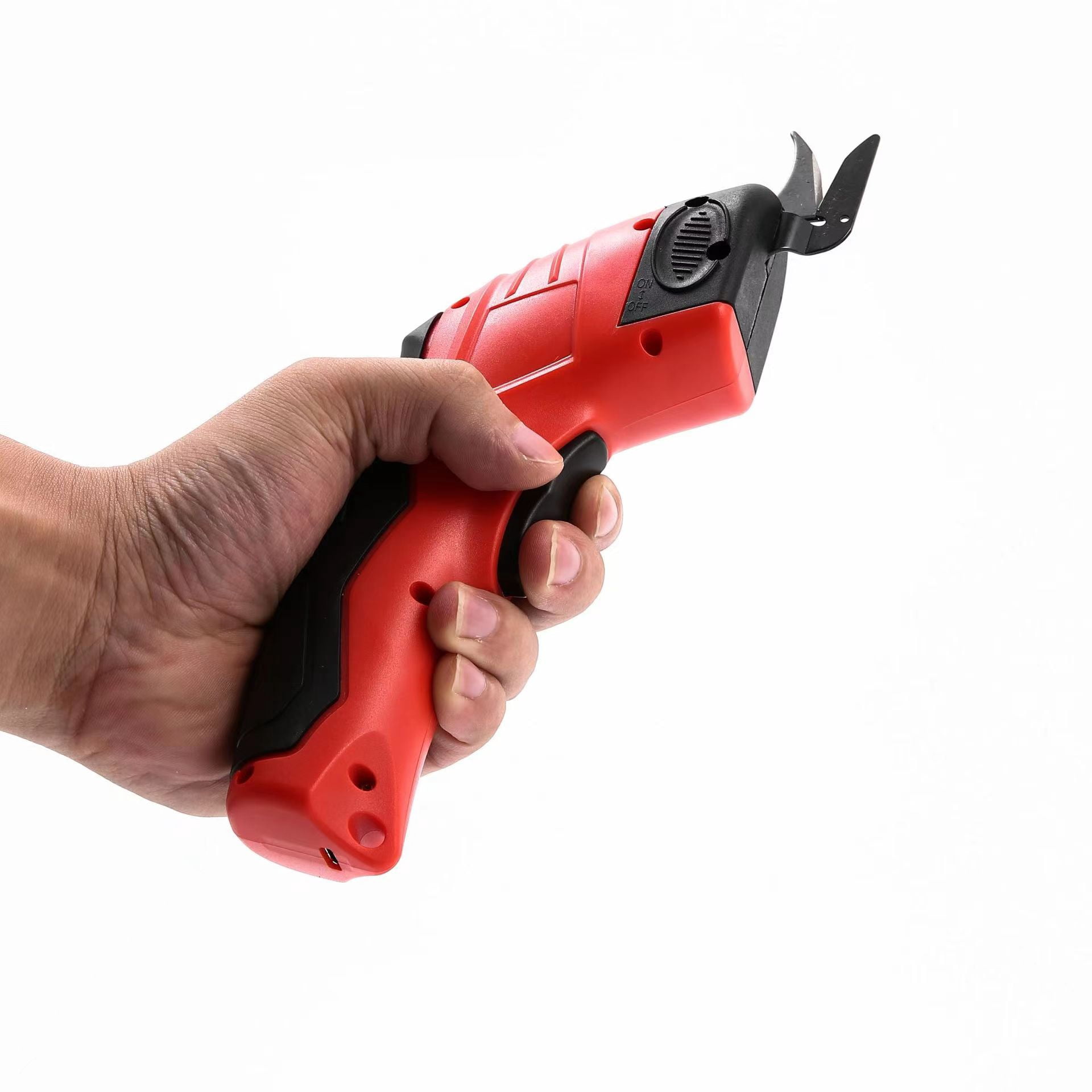Cordless Electric Scissors Cutter - USB Rechargeable Handheld Cutting Tool with Tungsten Steel Blade for Fabric, Leather, Cardboard and More
