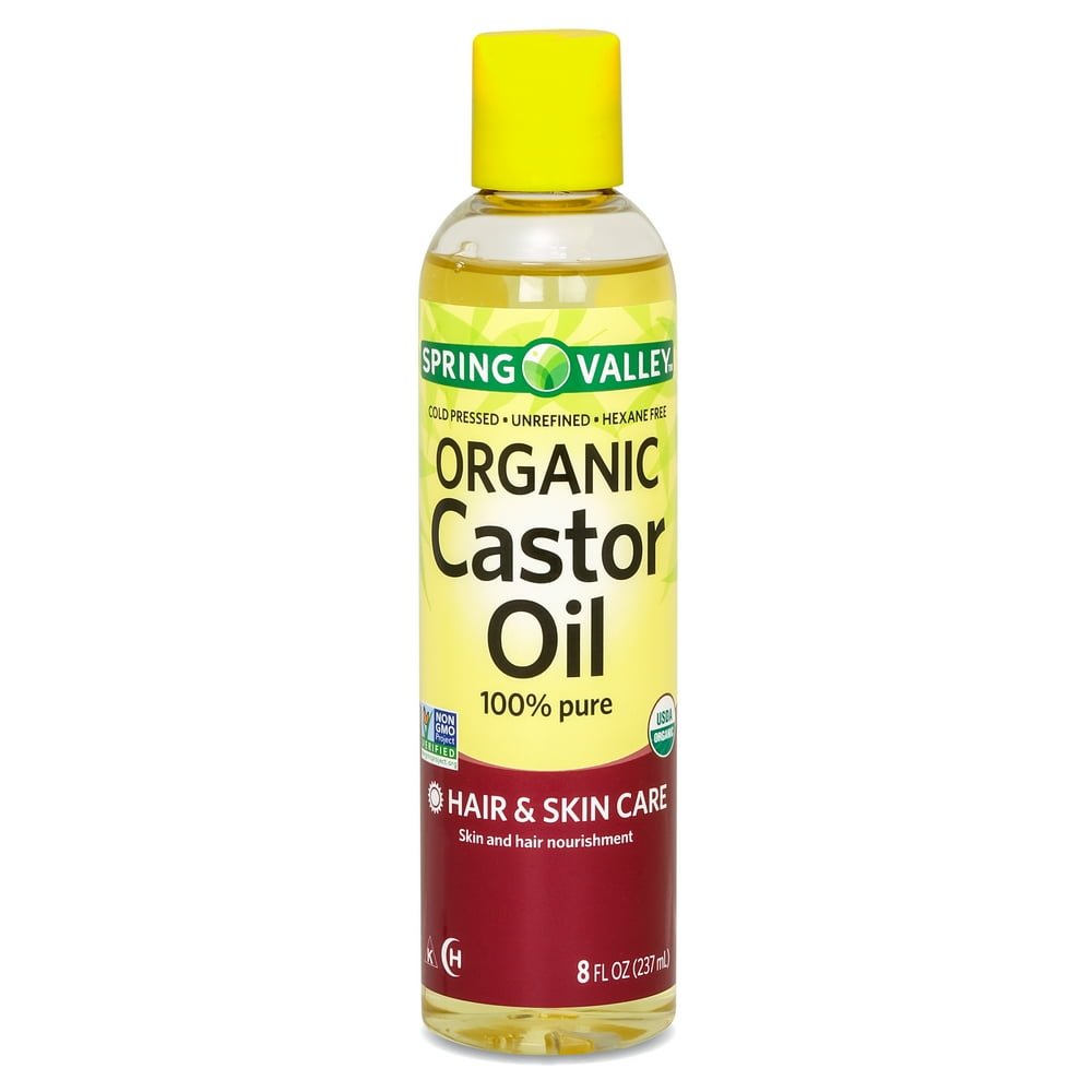 Spring Valley, Organic Castor Oil, 100 pure, 8 FL OZ (237 mL)