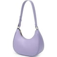 thumbnail image 6 of Lohol Crescent Shoulder Bags for Women Cute Hobo Tote Handbag Under The Arm Purses Mini Clutch Purse with Zipper Closure-Purple, 6 of 7