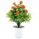 thumbnail image 1 of Flor artificial en maceta, simulación de planta en maceta, decoración para el hogar y la Oficina (naranja), 1 of 7