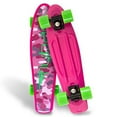 thumbnail image 3 of Flybar 22 inch Plastic Cruiser Skateboard, Non-Slip Deck, Boys and Girls Ages 6 and up, Camo Pink, 3 of 4