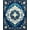 Blue, Pattern 1, variant on ODIKA 4'x6' Machine Washable Non-Slip Area Rug, Eclectic Boho with Stylized Fern and Vine Filigree High Traffic Rug, Blue, 206655