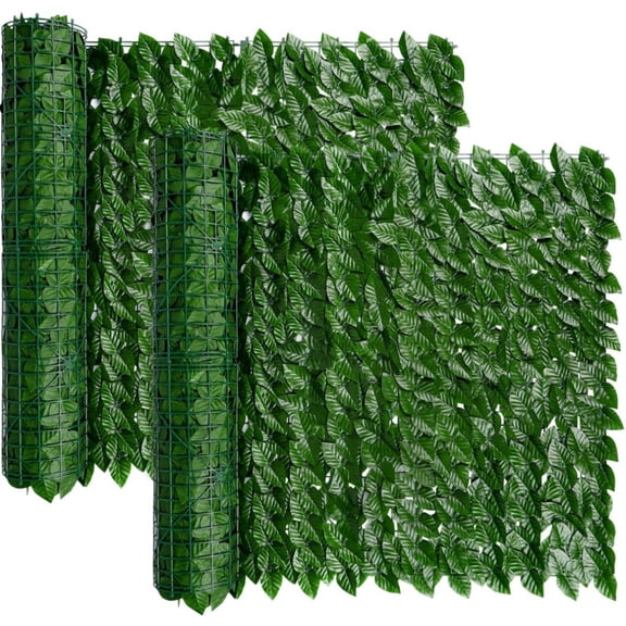 Artificial Ivy Privacy Fence Screen, Faux Ivy Leaf Decorative Hedge Fence Panel Backdrop, 20"*118" Greenery Wall Panel Decoration for Garden, Balcony, Yard Decor