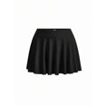 thumbnail image 5 of Black Off-Shoulder One-Piece Swimsuit With Skirted Bottom, 5 of 30
