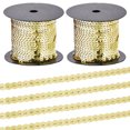 thumbnail image 1 of 2 Rolls 200 Yards Gold Sequin Trim Sequins Beaded Strip Trimmig Ribbon Flat Spangle Metallic Glitter Paillette String Bulk Roll for Sewing Making Clothes Dresses Costume Craft Diy Home Decor, 1 of 7