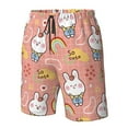 thumbnail image 6 of Uemuo Rabbit So Cute Pattern Men's Swim Trunks Hawaiian Beach Bathing Suit Swimsuits Beach Quick-Dry Shorts with Pockets-XX-Large, 6 of 9