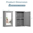 thumbnail image 5 of Giantex Bathroom Medicine Cabinet with Mirror, Wall Mounted Storage Cabinet with Single Mirrored Door and Adjustable Shelf for Bathroom, Living Room or Entryway, 13.5 x 6 x 21 inches (Grey), 5 of 10