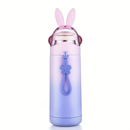 

350ml stainless steel insulation water bottle girls travel mug cute rabbit tumbler leak-proof vacuum flask for hot water