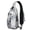 Blue Christmas Snowflake, variant on Sling Backpack,Christmas Forest Pattern Crossbody Bag with Water Bottle Holder,Waterproof Sling Bag for Men/Women with Chest Phone Holder for Hiking,Travel