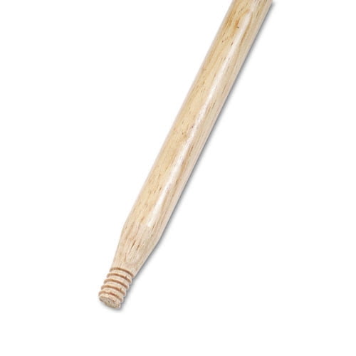 1-1/8 in. dia. x 60 in. Heavy-Duty Threaded End Lacquered Hardwood Broom Handle - Natural