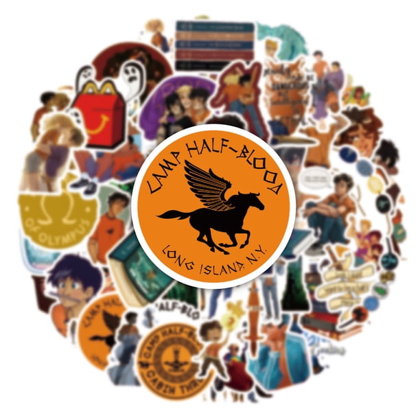 Paquete de pegatinas de Percy Jackson Anime, 50 unidades, 4 a 8 cm, decorativas