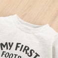 thumbnail image 6 of XYIJANI Baby Girl Pajamas 0-3 Months Newborn Infant Baby Boys Girls Cotton Print Football Autumn Long Sleeve Romper Bodysuit Clothes Baby Boy Clothing Set 12-18 Months (Gray,80), 6 of 6