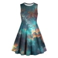 thumbnail image 5 of hengsof Printed Pattern Sleeveless Tank Top Dress for Girls, Cute Casual Crew Neck Tank Top for Everyday Summer Wear, Ages 4 to 14, 5 of 6