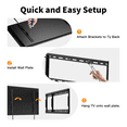 thumbnail image 5 of MountFTV Low Profile Tilting TV Wall Mount Bracket for Most 37-82 Inch TVs, Ultra-Slim Large Tilting TV Mount Holds up to 132lbs, Max 600x400mm, 5 of 8